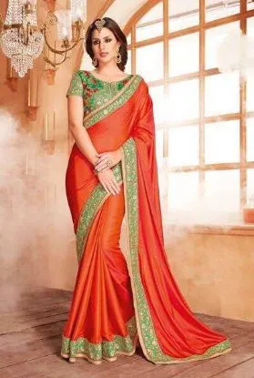 Picture of pakistani pure cotton saree with running blouse festiv,