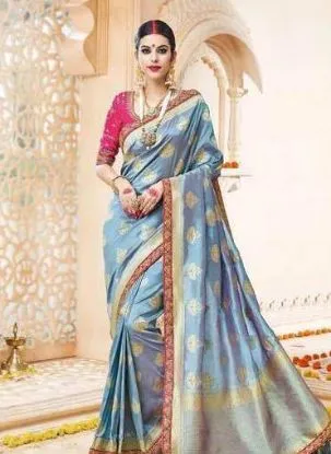 Picture of party wear sari women indian pakistani saree bollywood,
