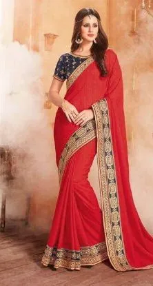Picture of partywear saree traditional wear designer indian bolly,