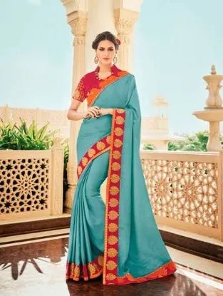 Picture of partywear sari festival traditional saree designer bol,