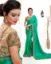 Picture of handmade indian paisley printed green pure silk saree u