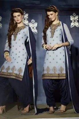 Picture of akma patiyala salwar kameez unstitch dresss material in