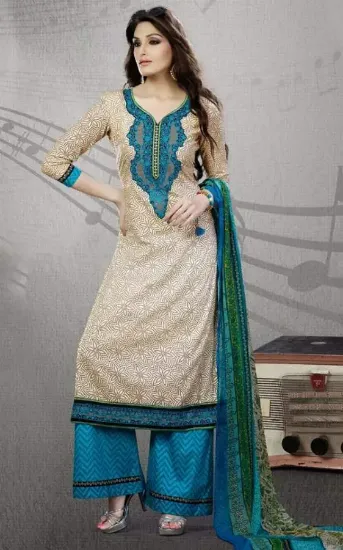 Picture of anarkali 8165 pashwas salwar kameez dupatta xl plus siz