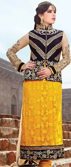 Picture of anarkali salwar kameez indian pakistani designer suit b