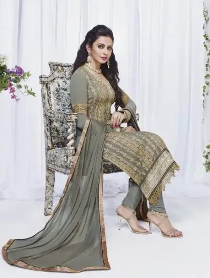 Picture of anarkali salwar kameez indian party wear designer suit 