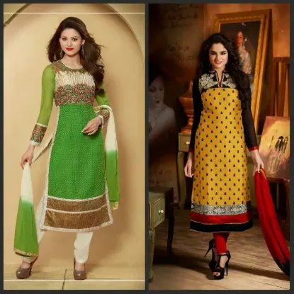 Picture of anarkali salwar kameez traditional wedding designer sal