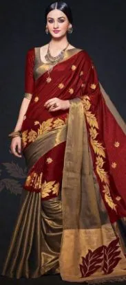 Picture of women handmade style sari ethnic wear dress georgette s