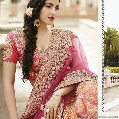 Picture of yellow bollywood wedding sari saree curtain bauchtanz ,