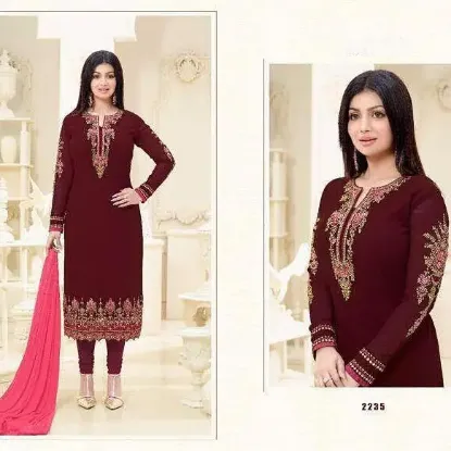 Picture of bandhani jaipur salwar kameez loose unstitch dress mate