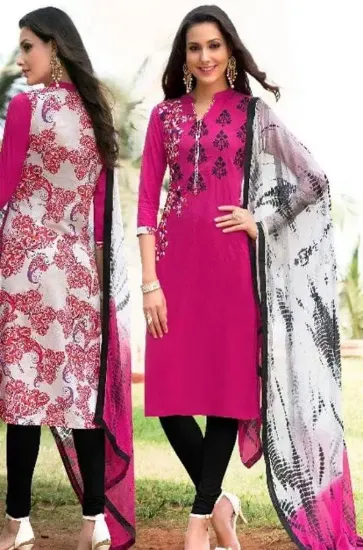 Picture of beautiful chiffon embroidery salwar kameez size l 42 ,s