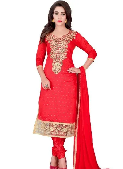 Picture of beautiful chiffon embroidery salwar kameez size l 42 s1