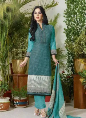 Picture of beautiful crepe salwar kameez size xl 42 net s1609 ,s16