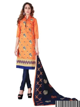 Picture of beautiful full embroidery chiffon salwar kameez size l4