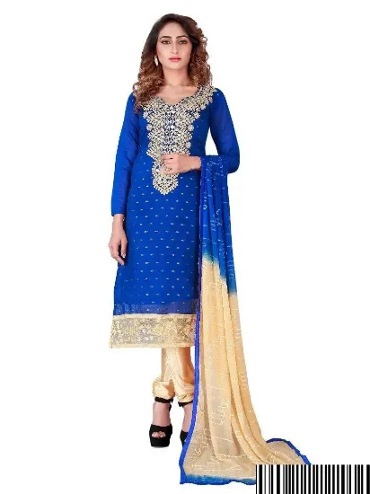 Picture of beautiful full embroidery chiffon salwar kameez size xl