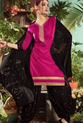 Picture of black festival party wear stylish designer punjabi salw