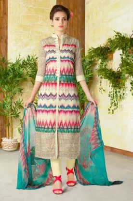 Picture of bollywood design indian traditional lappa border green 