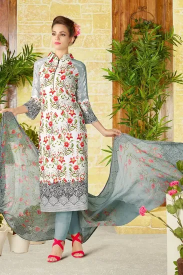 Picture of bollywood designer indian pakistani brocade long kameez