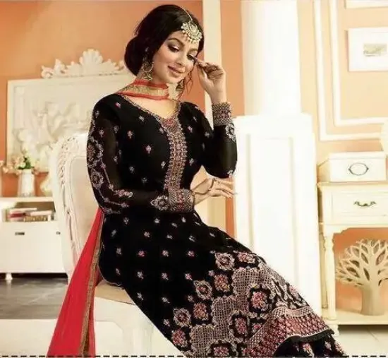 Picture of bollywood designer salwar kameez semi stitch salwar sui