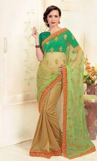 Picture of bandhani style sari indian ethnic silk blend dress pin,