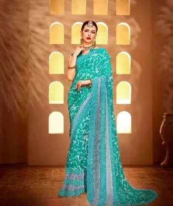 Picture of designer resham sari zari work banarasi saree cotton b,