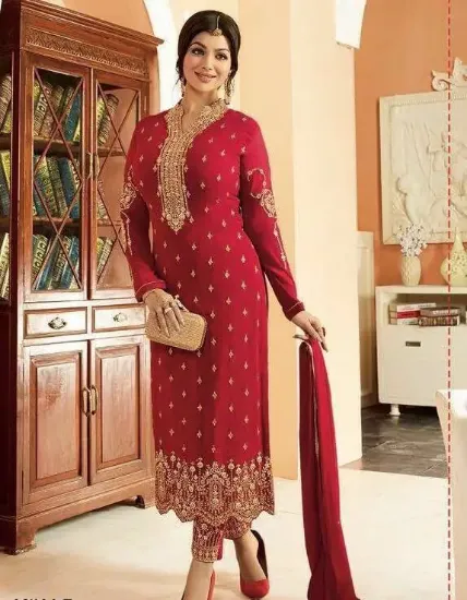 Picture of bollywood indian designer anarkali salwar women kameez 