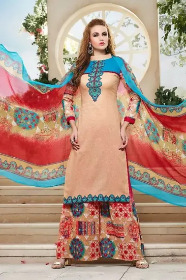 Picture of bollywood indian party synthetic unstitched work patial