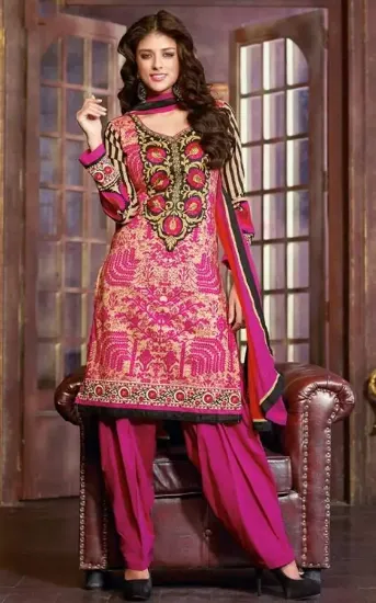 Picture of bollywood party salwar suit anarkali salwar kameez trad