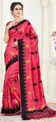 Picture of indian designer black zariborder bollywood style sari ,