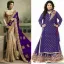 Picture of indian designer blue zari border bollywood style sari ,