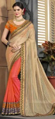 Picture of indian floral printed pure silk handmade saree ethnic s
