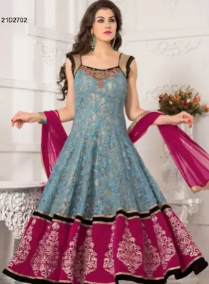 Picture of bollywood women anarkali salwar kameez indian designer 