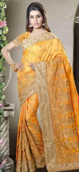 Picture of traditional indian partywear saree ethnic women bollyw,