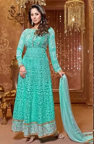 Picture of casual party wear anarkali suits semi-stitched suits dr