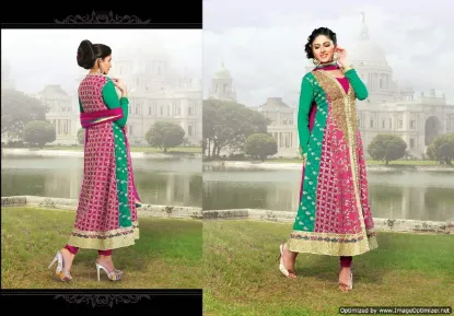 Picture of casual party wear heavy embroidery salwar kameez suit(j