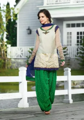 Picture of casual salwar kameez designer suit indian unstitched st