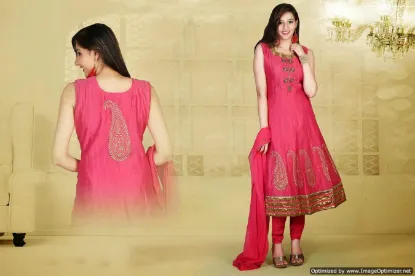 Picture of cotton palazzo casual indian suit anarkali salwar kamee