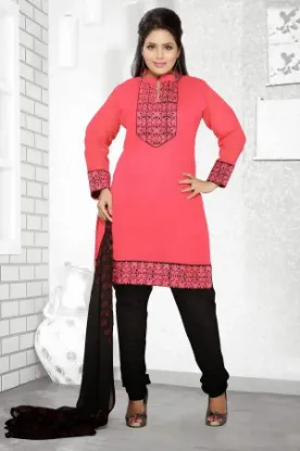 Picture of cottonsilk salwar kameez with zari thread / embroidery 