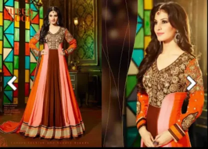 Picture of designer anarkali salwar kameez suit indian lehnga boll