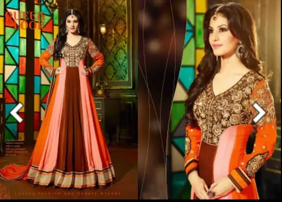 Picture of designer anarkali salwar kameez suit indian lehnga boll