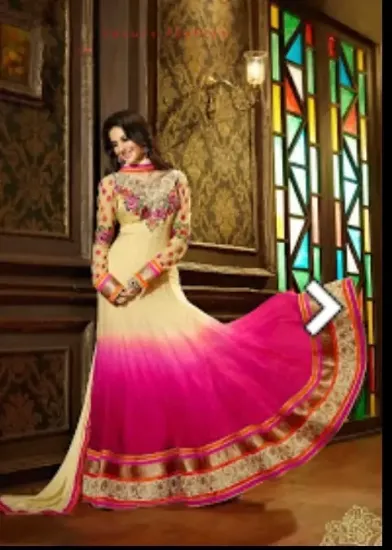 Picture of designer anarkali salwar kameez suit pakistani dupatta 