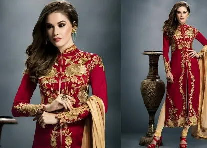 Picture of designer anarkali salwar kameez suits indian pakistani 