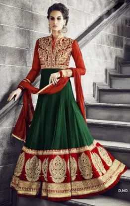 Picture of designer bollywood churidar anarkali suit pakistani ind