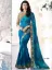 Picture of handmade style indian sari silk blend embroidered fabri