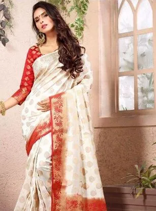 Picture of wearable pure silk handmade sari saree yds gp wr rust #