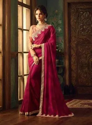 Picture of wedding designer sari festive party wear saree exclusi,
