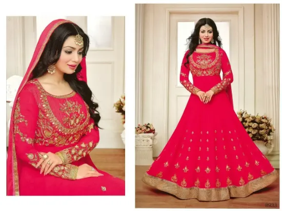 Picture of designer heavy bridal party wear indian punjabi patiala