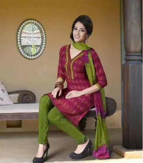 Picture of designer indian maroon georgette embroidery eid long an