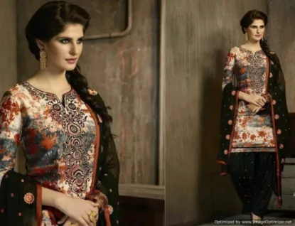 Picture of designer indian pakistani salwar kameez with plazo boll