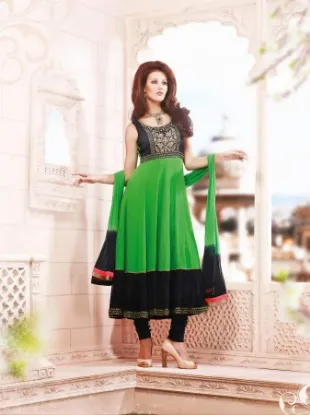 Picture of designer indian traditional party wear bridal anarkali 