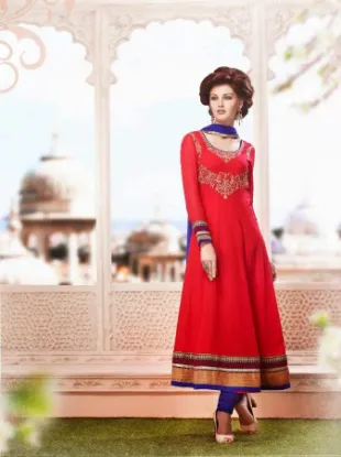 Picture of designer latest indian anarkali gown wedding party wear